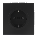 SCHUKO® Steckdosen-Einsatz Safety+ ohne Spreize schwarz matt - Busch-art linear®
