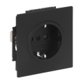 SCHUKO® Steckdosen-Einsatz Safety+ ohne Spreize schwarz matt - Busch-art linear®