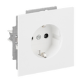 SCHUKO® Steckdosen-Einsatz Ausführung "flat" Safety+ studioweiß matt -