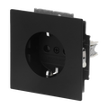 SCHUKO® Steckdosen-Einsatz Ausführung "flat" Safety+ schwarz matt - Busch-art