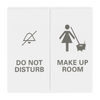 Wippe mit Aufdruck DO NOT DISTURB/MAKE UP ROOM für Taster, 2-fach studioweiß -