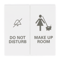 Wippe mit Aufdruck DO NOT DISTURB/MAKE UP ROOM für Schalter/Taster, 2-fach