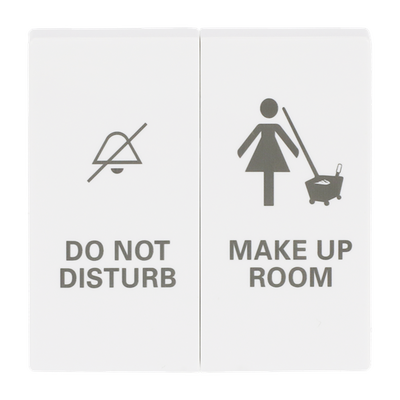 Wippe mit Aufdruck DO NOT DISTURB/MAKE UP ROOM für Schalter/Taster, 2-fach