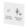 Wippe mit Aufdruck DO NOT DISTURB/MAKE UP ROOM für Taster, 2-fach studioweiß -