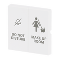 Wippe mit Aufdruck DO NOT DISTURB/MAKE UP ROOM für Schalter/Taster, 2-fach
