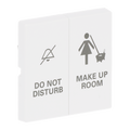 Wippe mit Aufdruck DO NOT DISTURB/MAKE UP ROOM für Schalter/Taster, 2-fach
