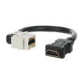Kabelpeitsche HDMI-Keystone, Ausführung: gerade weiß
