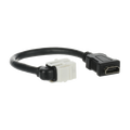 Kabelpeitsche HDMI-Keystone, Ausführung: gerade weiß