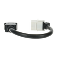 Kabelpeitsche HDMI-Keystone, Ausführung: gerade weiß
