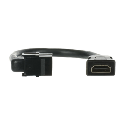 Kabelpeitsche HDMI-Keystone, Ausführung: gerade schwarz