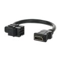 Kabelpeitsche HDMI-Keystone, Ausführung: gerade schwarz