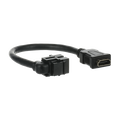 Kabelpeitsche HDMI-Keystone, Ausführung: gerade schwarz