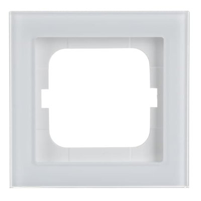 Abdeckrahmen 1-fach weißglas - Busch-axcent® pur