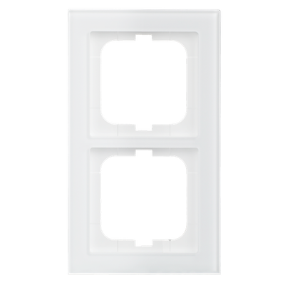 Abdeckrahmen 2-fach weißglas - Busch-axcent® pur