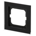Abdeckrahmen 1-fach Glas schwarz - Busch-axcent® pur
