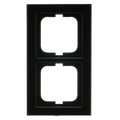 Abdeckrahmen 2-fach Glas schwarz - Busch-axcent® pur