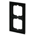 Abdeckrahmen 2-fach Glas schwarz - Busch-axcent® pur