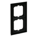 Abdeckrahmen 2-fach Glas schwarz - Busch-axcent® pur