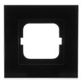 Abdeckrahmen 1-fach Glas schwarz - carat®
