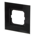 Abdeckrahmen 1-fach Glas schwarz - carat®