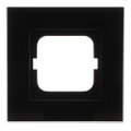 Abdeckrahmen 1-fach Glas schwarz - carat®