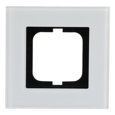 Abdeckrahmen 1-fach weißglas - carat®