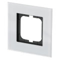 Abdeckrahmen 1-fach weißglas - carat®