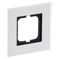 Abdeckrahmen 1-fach weißglas - carat®