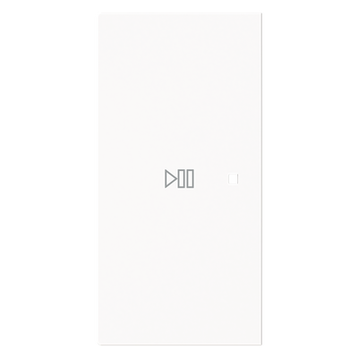 Wippe 2-fach links, mit Symbol "Play/Pause" Symbolik "Musiksteuerung" mit