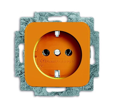 SCHUKO® Steckdosen-Einsatz Safety+ orange - Reflex SI mit erh. Berührungsschutz