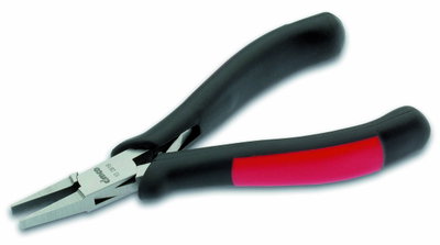 Elektonik - Flachzange 130 MM glatte breite Backen 2,0 x 3,5 mm
