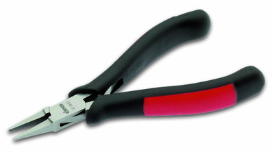 Elektonik - Flachzange 130 MM glatte schmale Backen 2,0 x 1,0 mm