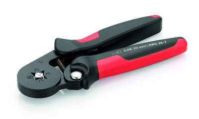 Vierkantpresszange, Länge 180 mm, für Aderendhülsen 0,08 bis 10 mm³