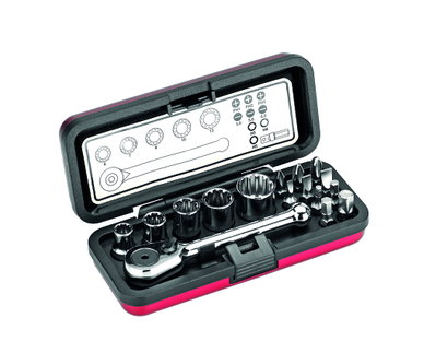 Steckschlüssel-Bit-Box, 16-teilig