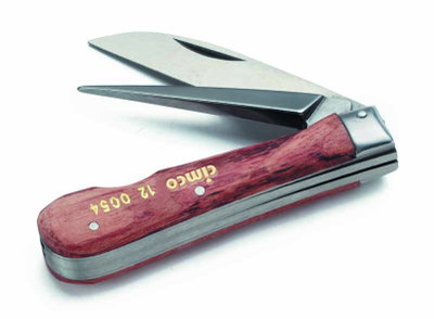 Kabelmesser mit Holzschalen, Klinge und Aufreiber 2teilig