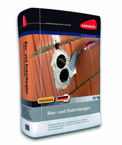 Bau- und Elektrikergips im Papiersack 25 kg