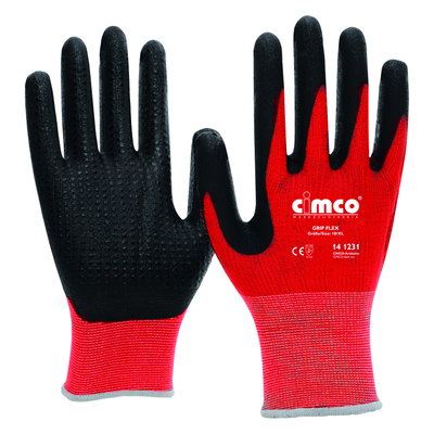 Arbeitshandschuh "Grip Flex" schwarz/rot, Größe 9/L