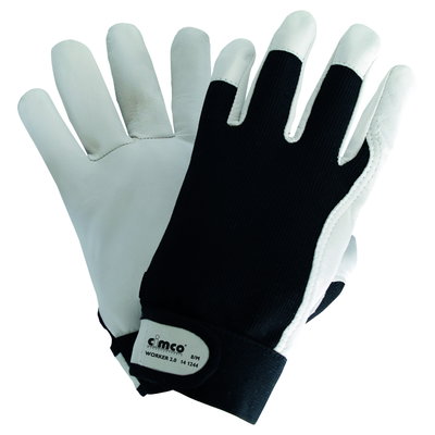Arbeitshandschuh "Worker 2.0" schwarz/weiß, Größe 9/L