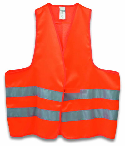 Warnweste EN 471 orange 50mm breiten Reflektorstreifen, Klett-Schnell-Verschluss