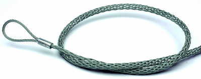 Kabelziehstrumpf für Erdverkabelung, 1 verpresster Seilschlaufe, Kabel-Durchmesser 50-65mm