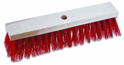 Straßenbesen ohne Stiel, Farbe rot, 400mm, grobe und festsitzenden Schmutz