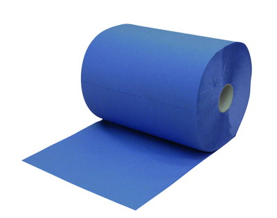 Werkstatt-Handtuchrolle, Abriss 500 a 36 cm, blau, 3 lagig