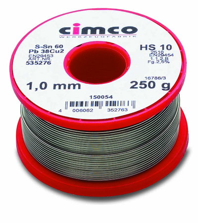 Elektroniklot 1,0mm 250g, DIN EN 29453, Einwegspule