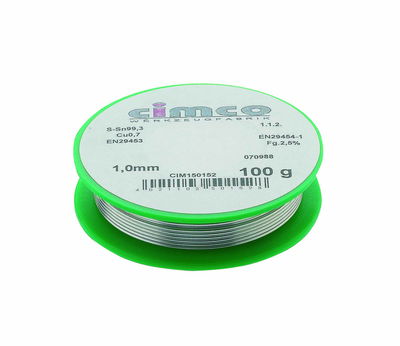 Elektroniklot bleifrei 1,0mm 250g, DIN 29453, Einwegspule