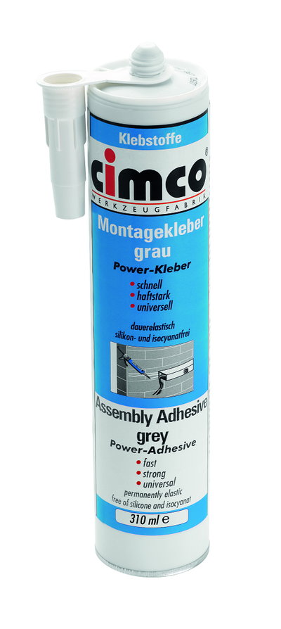 Montagekleber zum schnellen universell einsetzbaren Verkleben von Metallen, grau 300 ml