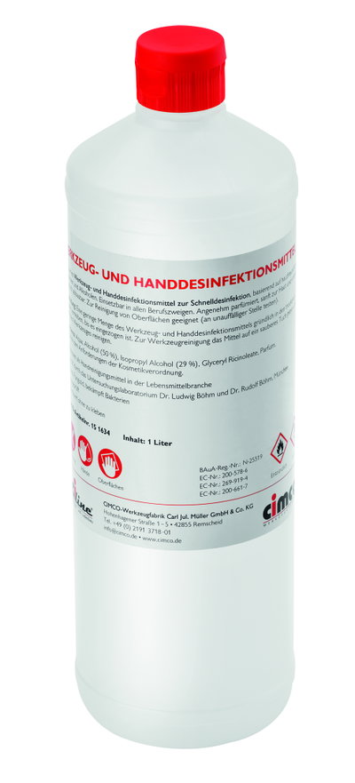 Werkzeug- und Handdesinfektionsmittel 1l mind. 79% Alkohol