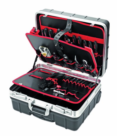 Technikerkoffer Industrie mit Trolley Anzahl Werkzeuge 21