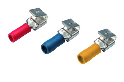Isoliert Flachsteckhülsen mit Abzweig - DIN 46245 4- 6 mm² - 6,3 x 0,8 mm gelb