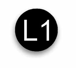 Leiterkennzeichnung L 1 schwarz