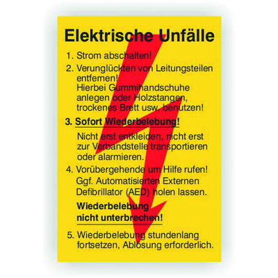 Sicherheitsaushang Erste Hilfe , Kunststoffschild zur Kennzeichnung